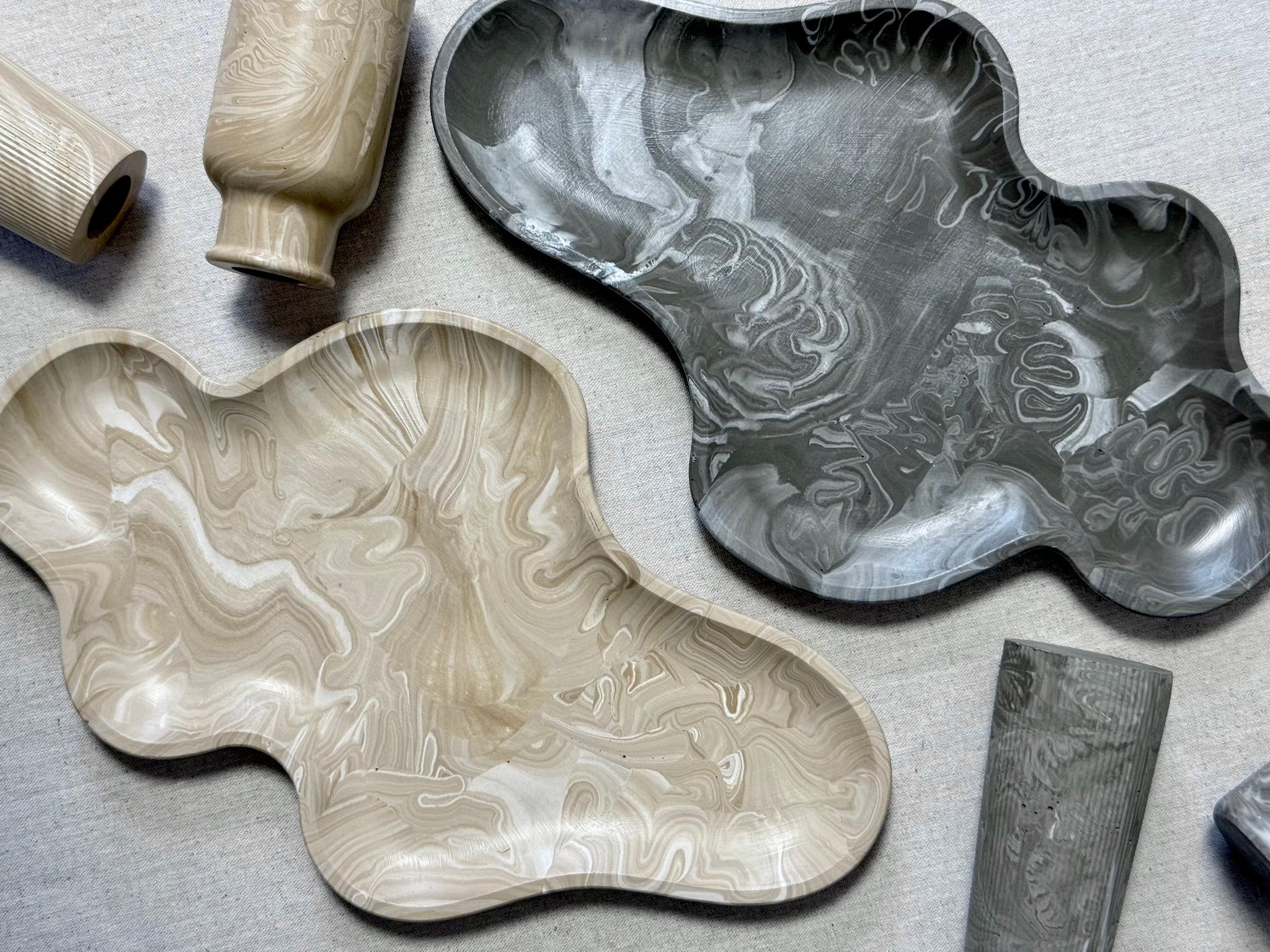 【ジェスモナイト】フラワーベース&トレイ